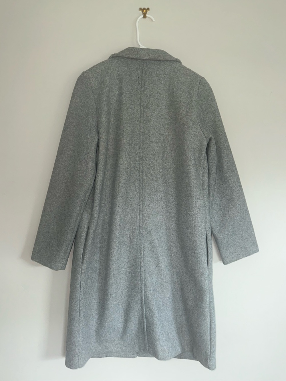 Zara Light Gray Collar Pea Coat - Picture 4 of 4